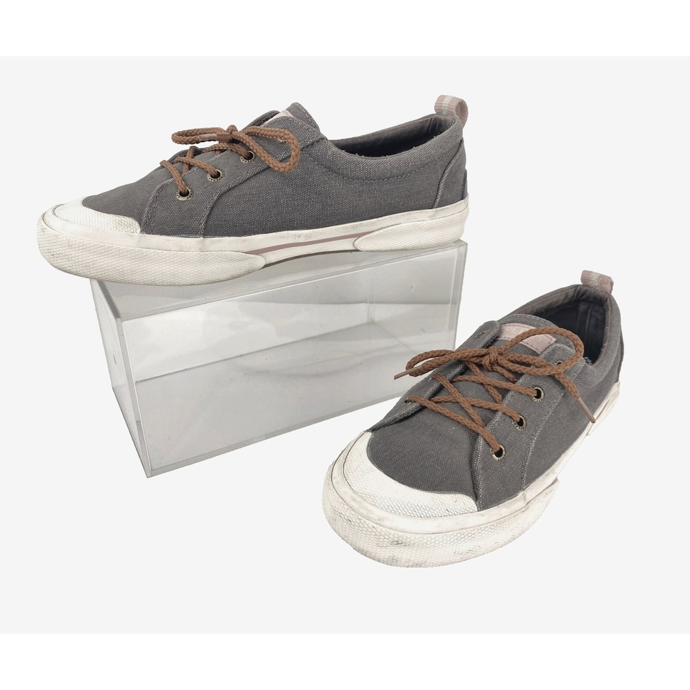 Sperry Top Sider Boat Shoes Women's 6.5 Gray Flats Pier Wave Slip-On 37 Sneakers